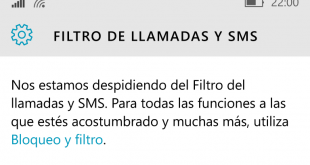 Filtro de Llamadas y SMS se actualiza y pasa a ser Bloqueo y filtro