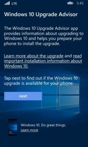 Upgrade Advisor comprobará si tu teléfono podrá actualizarse a Windows 10 Mobile [ACTUALIZADO]