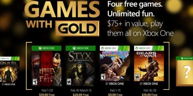 Estos son los Games With Gold para el mes de Febrero