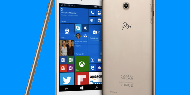 Alcatel Onetouch Pixi 3, especificaciones de la tablet de 8 Pulgadas con Windows 10 Mobile