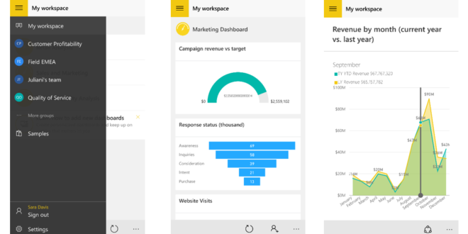 power bi windows 10 mobile