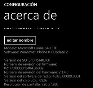 Algunos Lumia 640 y Lumia 640 XL estarían recibiendo una actualización de firmware