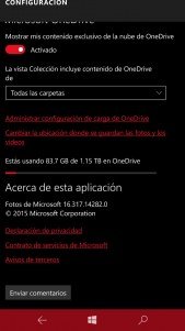 Fotos de Windows 10 te da información de Onedrive y permite guardar fotos de vídeos [Actualizada X2]