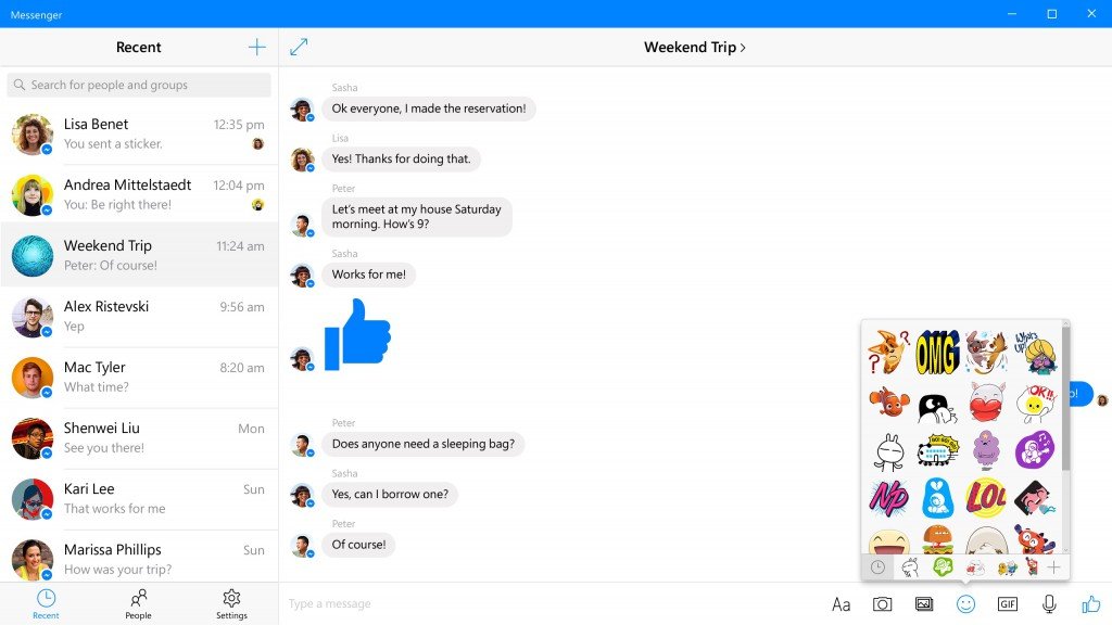 Ya puedes Facebook Messenger Windows 10 PC