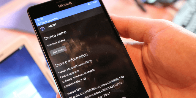 Windows 10 Mobile Build 14310 se muestra en imágenes y desvela pequeñas novedades