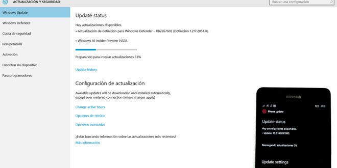 Errores conocidos en la Build 14328 para Windows 10 PC