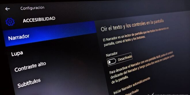 Narrador de Windows 10