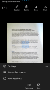 Imágenes de la aplicación UWP de Office Lens en la que Microsoft está trabajando