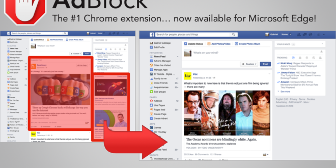 AdBlock ya se encuentra disponible para su descarga como extensión de Microsoft Edge
