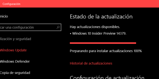 Nueva Build 14379 para Windows 10 PC y móvil en el anillo rápido