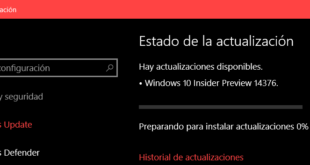 Errores conocidos de la Build 14376 de Windows 10