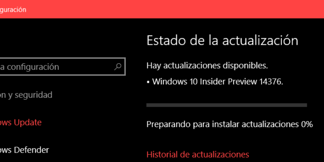 Errores conocidos de la Build 14376 de Windows 10