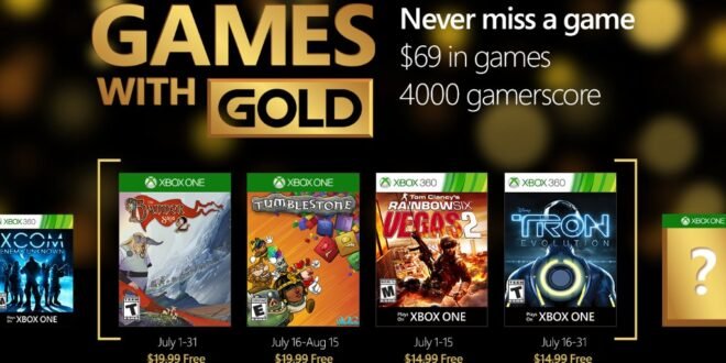 Estos son los Games With Gold del mes de Julio para Xbox One y Xbox 360