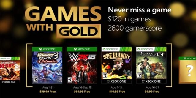 Estos serán los Games With Gold del mes de Agosto para Xbox One y Xbox 360