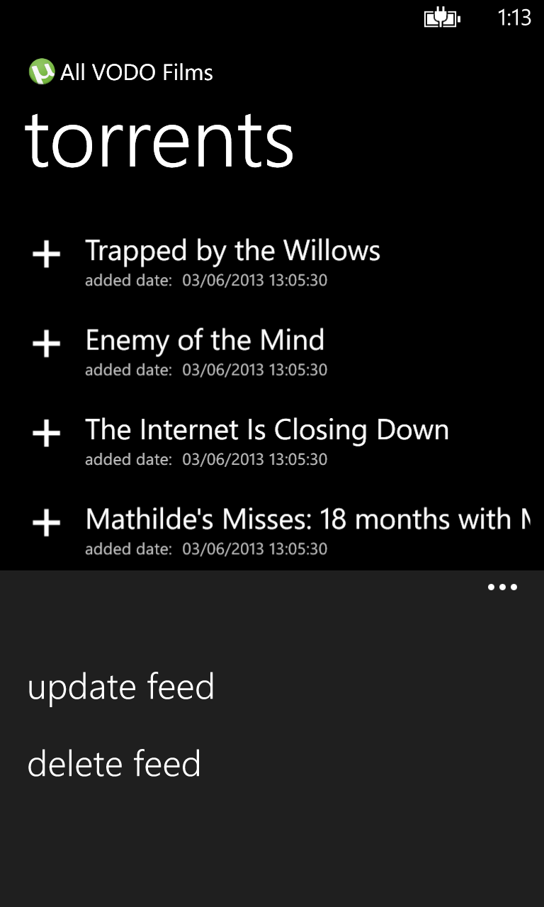 Controla μTorrent remotamente desde tu Windows Phone