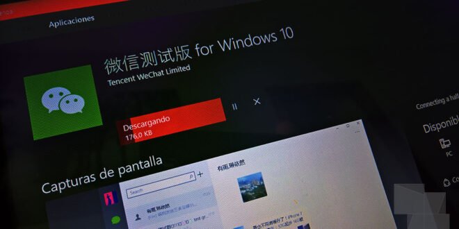 WeChat para Windows 10 ya se muestra en la tienda