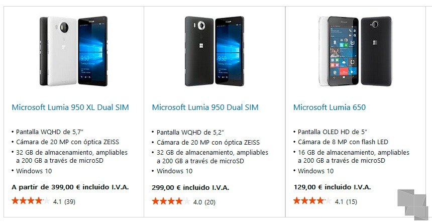 Lumia 950, Lumia 950 XL y Lumia 650 sufren un nuevo recorte de precio en la Microsoft Store de España