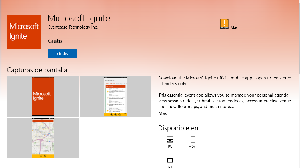 Disponible la aplicación de la Microsoft Ignite 2016