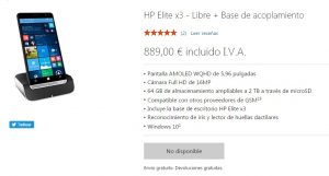 La tienda de Microsoft España sin stock en la mayoría de móviles Windows 10, Surface Studio lo mismo en USA