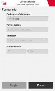 Agenda de vistas judiciales, una nueva app de la Comunidad de Madrid para Windows Phone