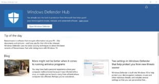 Windows Defender Hub, la nueva aplicación de Microsoft para Windows 10