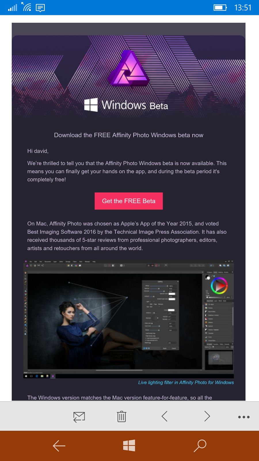 Affinity Photo ya está disponible para Windows como beta