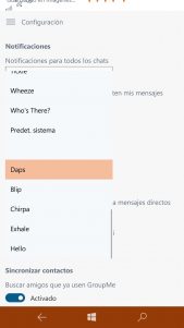 GroupMe se actualiza con sonido personalizado para las notificaciones