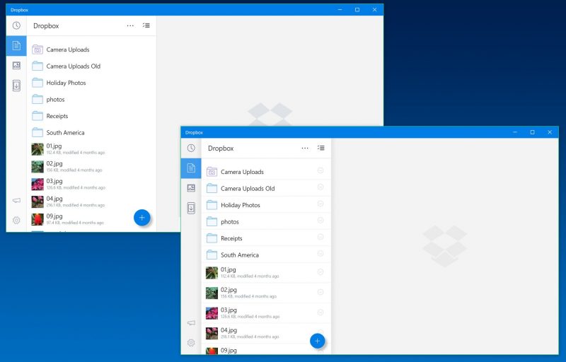 Dropbox cambia de look en nueva actualización para Windows 10