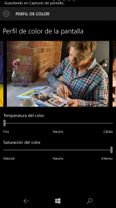 Pantalla pasa a ser Perfil de color en nueva actualización para Windows 10 Mobile