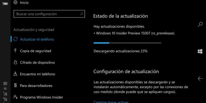 Windows 10 Insider Preview Build 15007 lanzada para PC y móvil en el anillo rápido