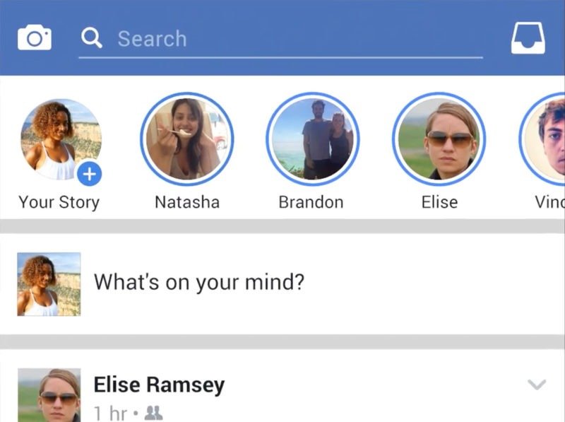 Facebook anuncia las Historias para sus aplicaciones móviles, al igual que en Instagram
