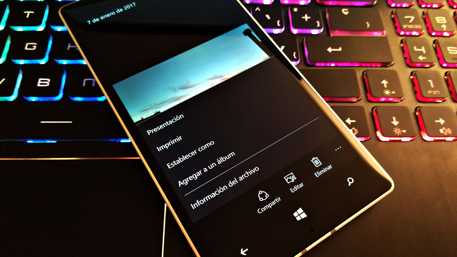 La opción de Imprimir regresa a la app de Fotos en Windows 10 Mobile