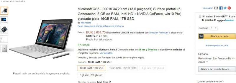 Amazon España estaría vendiendo el Surface Book de Microsoft