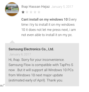 Samsung Flow será compatible con cualquier PC o Tablet Windows 10 en Abril