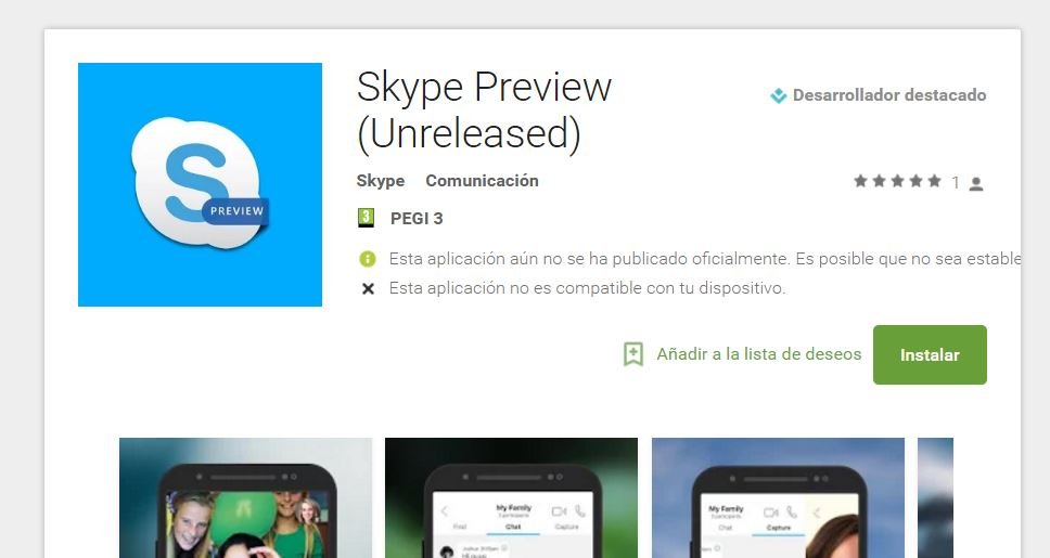 Microsoft lanza una nueva versión Preview de Skype para Android
