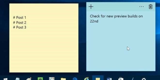 Más novedades para Sticky Notes de Windows 10 en el anillo lento