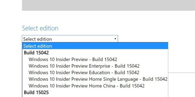 Ya está disponible la ISO de la Build 15042 de Windows 10 Insider Preview