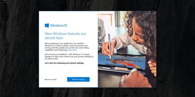 Windows 10 Creators Update ofrece más control sobre las actualizaciones y la privacidad