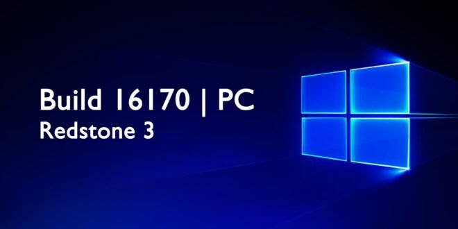 Build 16170 de Windows 10 PC disponible en el anillo rápido para los Insiders