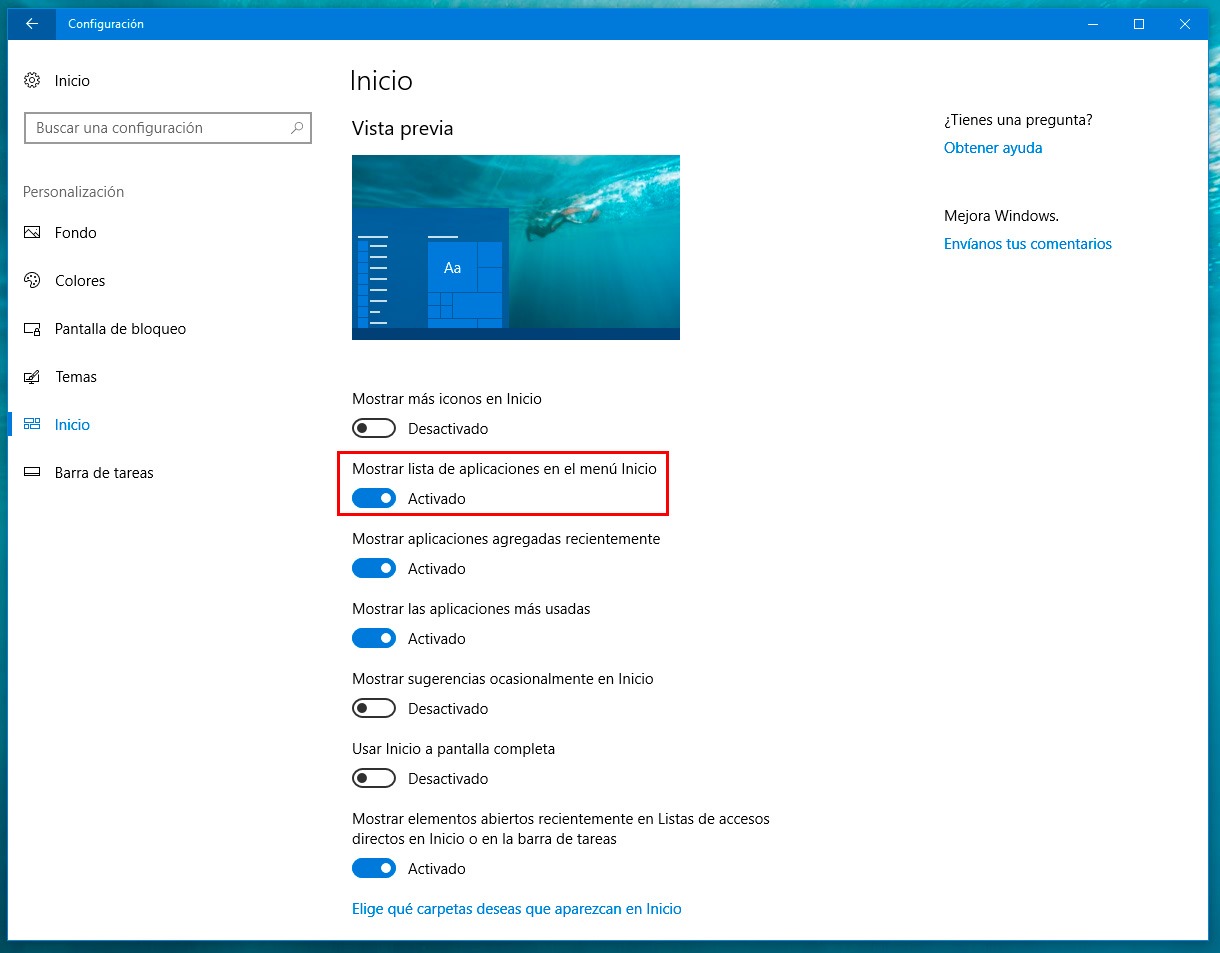 Todas las novedades del Menú Inicio y la Apariencia de Windows 10 Creators Update para PC