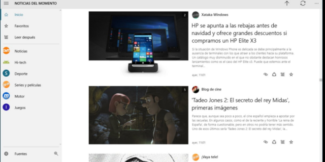 Organiza las noticias mas relevantes con NewsFlow en tus dispositivos Windows 10