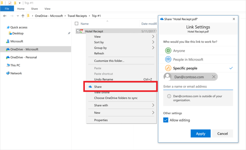Podrás compartir archivos en OneDrive directamente desde el Explorador de Archivos de Windows 7 y Windows 10