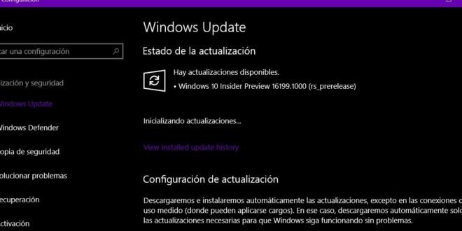 Disponible la Build 16199 para PC y Build 15215 para móviles en el anillo rápido
