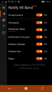 Notify Mi Band ya soporta iconos de aplicaciones en Windows 10 Mobile
