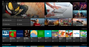 Tienda de Windows 10 con primeros detalles de Fluent Design con el tema oscuro