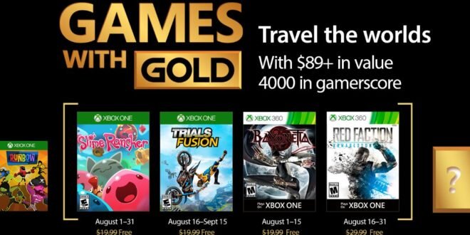 Estos son los Games With Gold de Agosto para Xbox One y Xbox 360