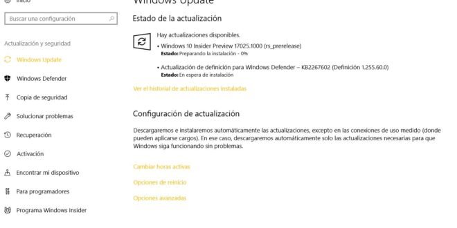 Llega la Build 17025 para Windows 10 PC en el anillo rápido y Skip Ahead