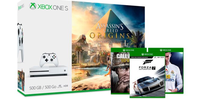 Xbox One S con Assassin's Creed Origins y otro juego triple A por 229 €
