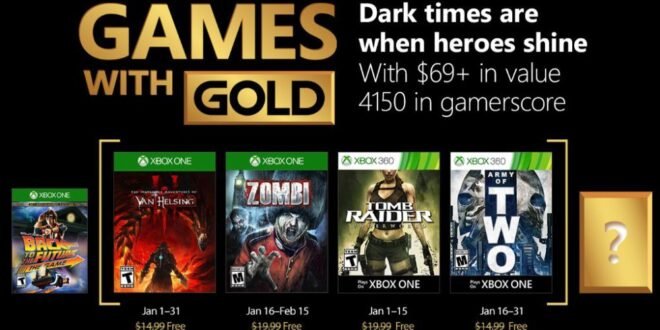 Estos serán los Games With Gold del mes de Enero