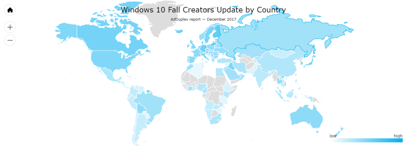 La Fall Creators Update está ya en más del 50% de PC's con Windows 10